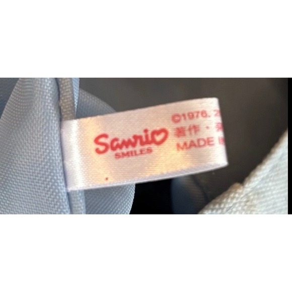 Sanrio Hello Kitty Blue Canvas Tote Bag Rope Handles All Over Print 2014 Vintage - Picture 5 of 5